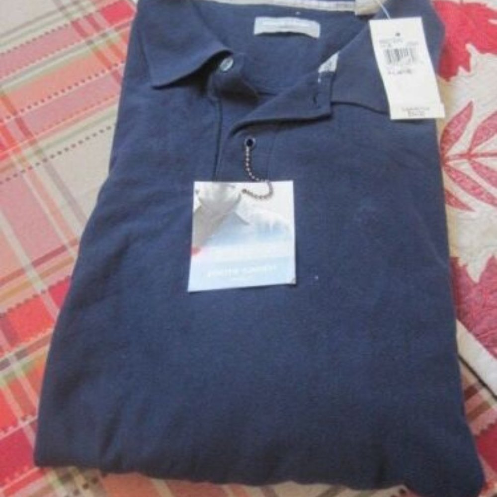 Pierre Cardin  Men's Golf Polo Shirt Navy New with Tags Size: Extra Large